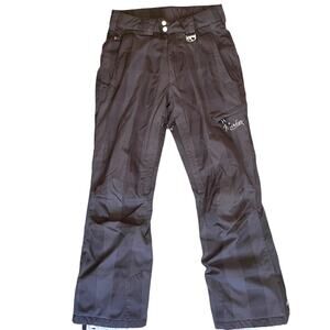 Marker Ski Snowboard Pants Womens 4 Rare Grey Checkerboard Plaid Print Insulated